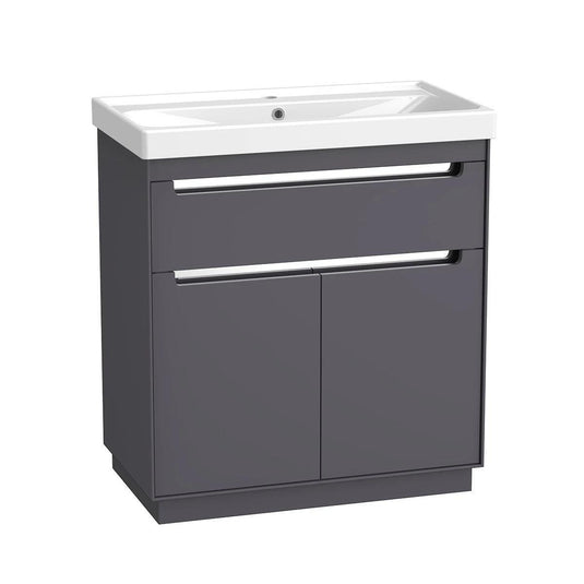 Tavistock Acumen 800mm Freestanding Vanity Unit - Storm Grey - ACU800F.SG - Envy Bathrooms Ltd