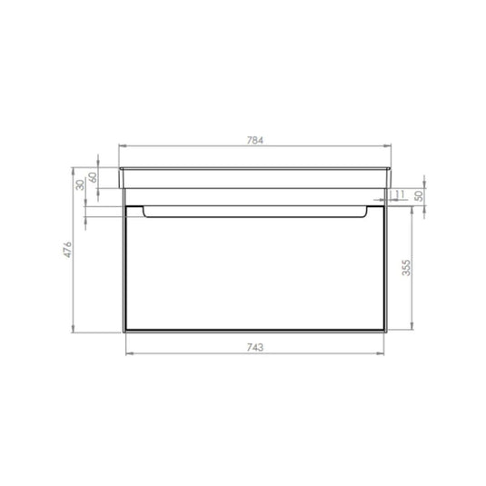 Tavistock Acumen 800mm Wall Hung Drawer Unit - Storm Grey - ACU800W.SG - Envy Bathrooms Ltd