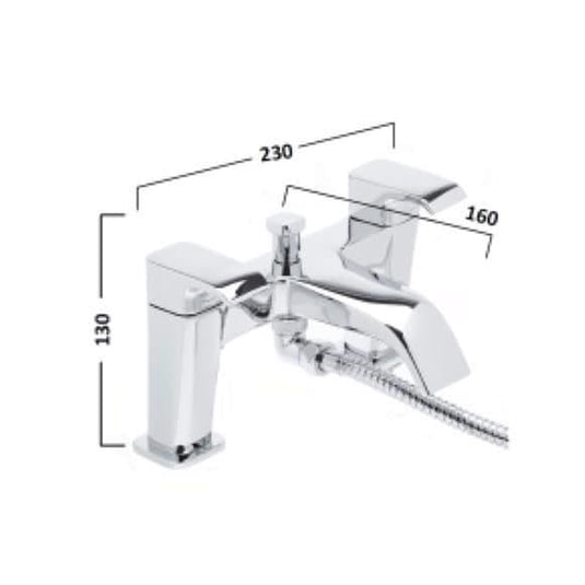 Tavistock Adapt Bath Shower Mixer Tap with Hose and Handset - Chrome - Envy Bathrooms Ltd