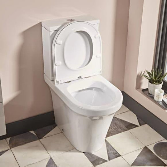 Tavistock Aerial Comfort Height Open Back C/C Rimless Pan - White - PC650S - Envy Bathrooms Ltd