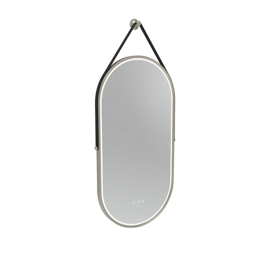 Tavistock Alderbury 400 Pill Illuminated Mirror Brushed Nickel | ALM40PBNF3 - Envy Bathrooms Ltd