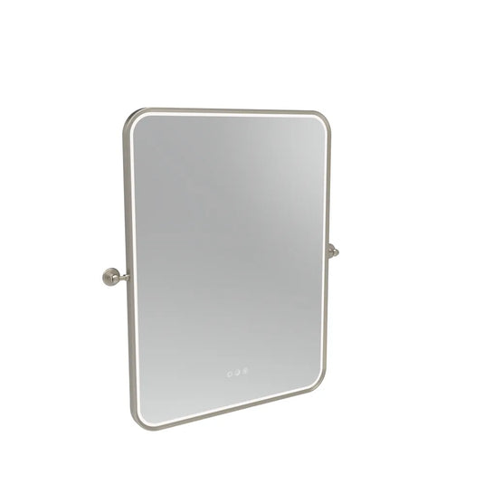 Tavistock Alderbury 400 Rectangular Illuminated Mirror Brushed Nickel | ALM060BNF4 - Envy Bathrooms Ltd