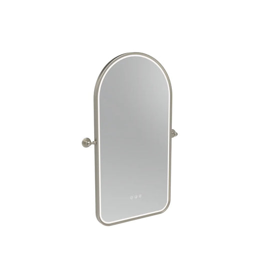 Tavistock Alderbury 500 Arch Illuminated Mirror With Brackets Brushed Nickel | ALM40ABNF4 - Envy Bathrooms Ltd