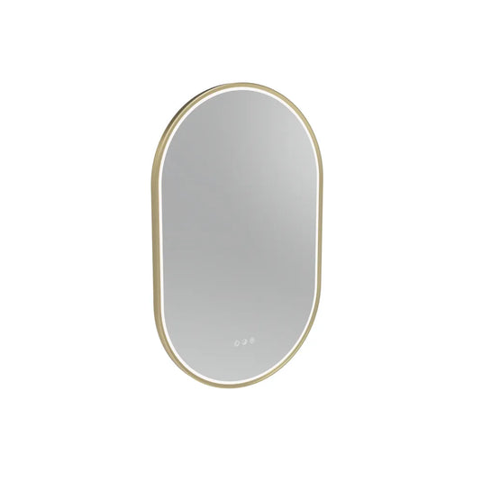 Tavistock Alderbury 500 Pill Illuminated Mirror Brushed Brass | ALM50PBR - Envy Bathrooms Ltd