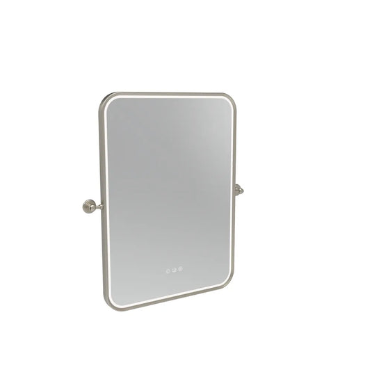 Tavistock Alderbury 600mm Rectangular Illuminated Mirror Brushed Nickel | ALM050BNF4 - Envy Bathrooms Ltd