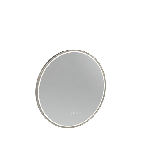 Tavistock Alderbury Circular 600 Illuminated Mirror Brushed Nickel | ALM60CBN - Envy Bathrooms Ltd