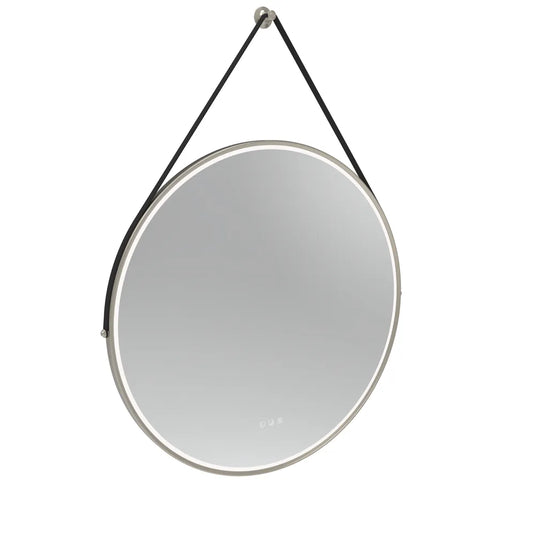 Tavistock Alderbury Circular 800 Illuminated Mirror Brushed Nickel | ALM80CBNF3 - Envy Bathrooms Ltd