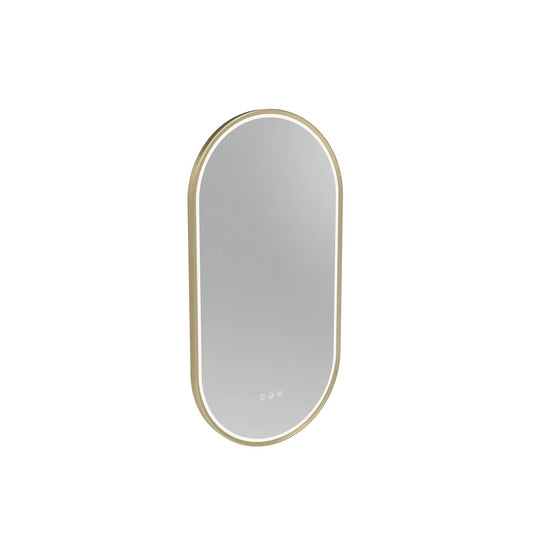 Tavistock Alderbury Pill 400 Illuminated Mirror Brushed Brass | ALM40PBR - Envy Bathrooms Ltd