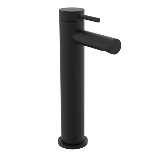 Tavistock Anthem Tall Basin Mono Mixer Tap with Click Waste Matt Black - Envy Bathrooms Ltd