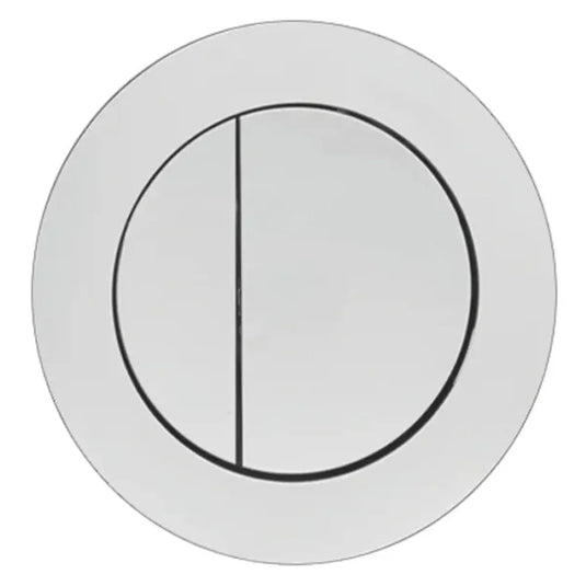 Round chrome dual flush plate for modern bathroom toilets