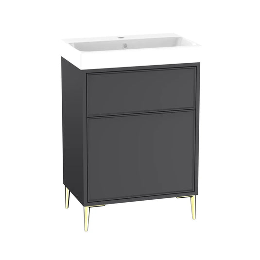 Tavistock Arlington 600 Freestanding Vanity Unit Matt Storm Grey | ARL6F.SG - Envy Bathrooms Ltd
