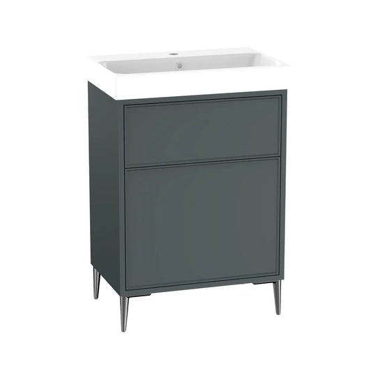 Tavistock Arlington 600 Freestanding Vanity Unit Matt Viridian Green | ARL6F.VRG - Envy Bathrooms Ltd