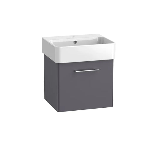 Tavistock Arlo 500 Wall Mounted 1 Drawer Unit Matt Storm Grey | AR5W1-SG - Envy Bathrooms Ltd