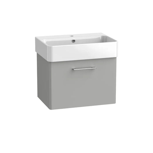 Tavistock Arlo 600 Wall Mounted 1 Drawer Unit Matt Light Grey | AR6W1-MLG - Envy Bathrooms Ltd