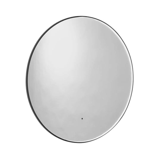 Tavistock Aurora Black Framed Round Illuminated Mirror 800mm - Envy Bathrooms Ltd