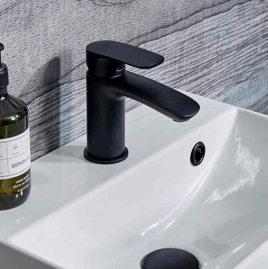 Tavistock Avid Basin Mixer Tap with Click Waste - Matt Black - TAV1103 - Envy Bathrooms Ltd