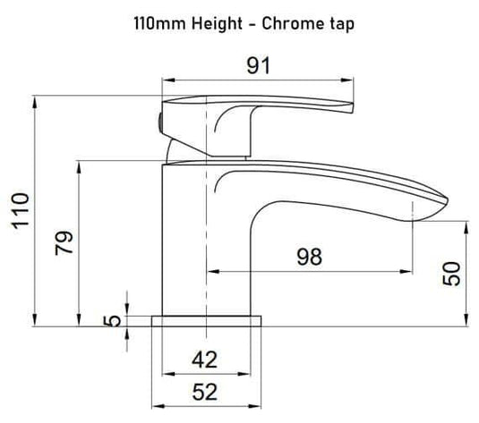 Tavistock Avid Mini Basin Mixer Tap with Click Waste - Chrome - Envy Bathrooms Ltd