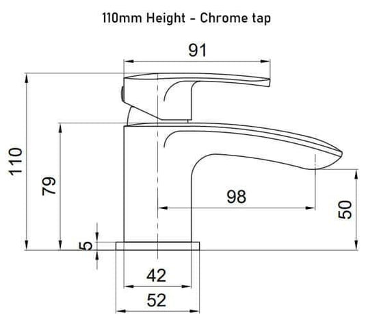 Tavistock Avid Mini Basin Mixer Tap with Click Waste - Chrome - TAV61 - Envy Bathrooms Ltd
