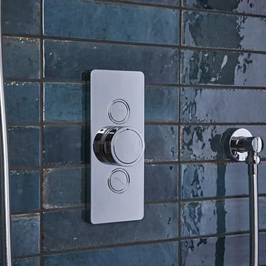 Tavistock Axiom Concealed thermostatic 2 Outlet Shower with Fixed Head, Slide Rail & Handset - Chrome - SAX2516 - Envy Bathrooms Ltd