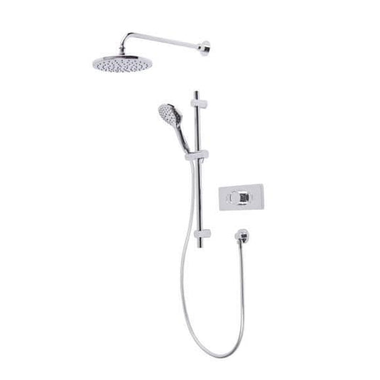 Tavistock Axiom Concealed thermostatic 2 Outlet Shower with Fixed Head, Slide Rail & Handset - Envy Bathrooms Ltd