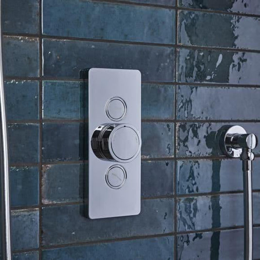 Tavistock Axiom Concealed thermostatic 2 Outlet Shower with Fixed Head, Slide Rail & Handset - Envy Bathrooms Ltd