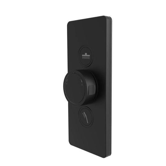 Tavistock Axiom Dual Function Concealed Push Button Shower Valve Matt Black - Envy Bathrooms Ltd