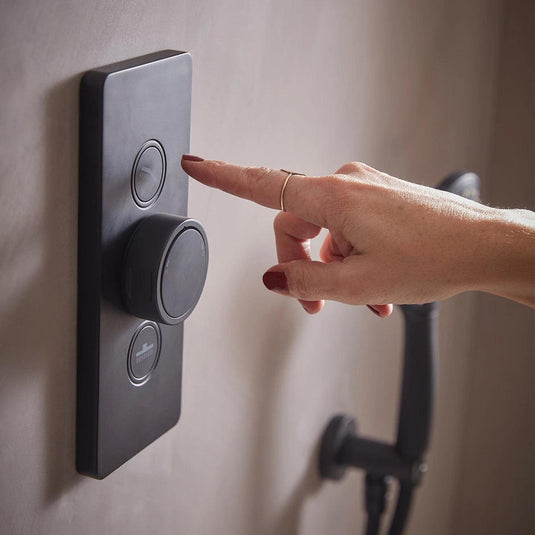 Tavistock Axiom Dual Function Concealed Push Button Shower Valve - Matt Black - SAX2764 - Envy Bathrooms Ltd