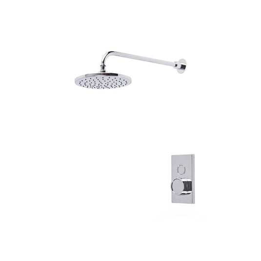 Tavistock Axiom Single Function Push Button Concealed Valve with Overhead Shower - Chrome - SAX2377 - Envy Bathrooms Ltd