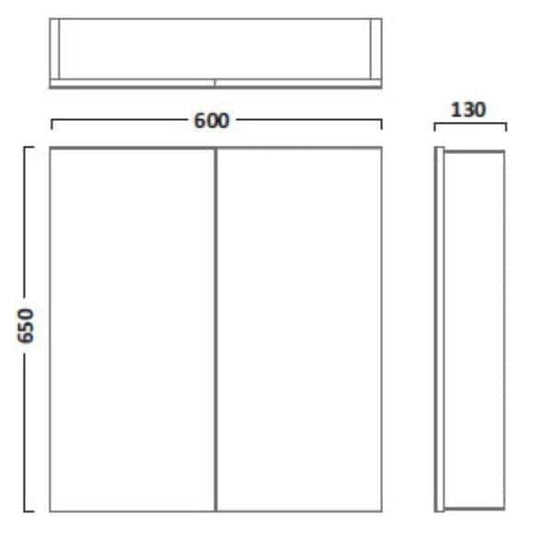 Tavistock Balance 600 Mirror Cabinet - Chrome - Envy Bathrooms Ltd