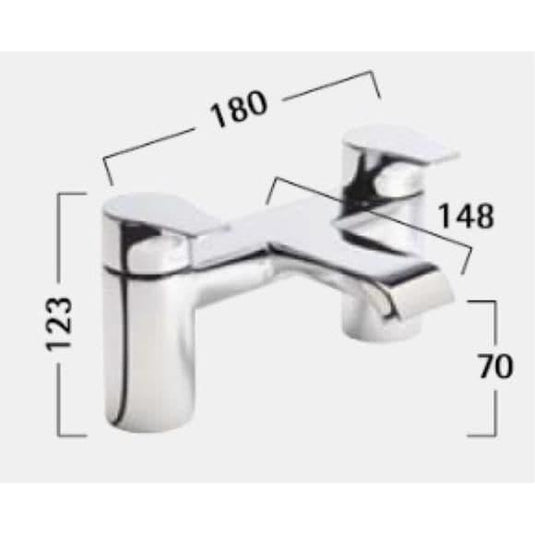 Tavistock Blaze Bath Filler Tap - Chrome - Envy Bathrooms Ltd