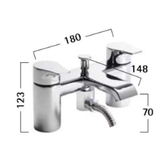 Tavistock Blaze Bath Shower Mixer Tap & Handset - Chrome - Envy Bathrooms Ltd