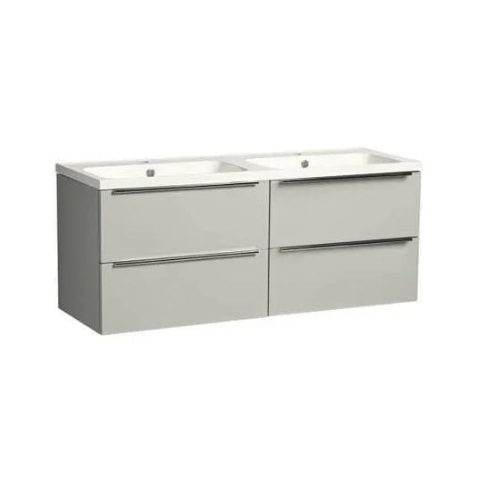 Tavistock Cadence 1200mm Wall Hung Vanity Unit - Gloss Light Grey - CA600W.Gx2 - Envy Bathrooms Ltd