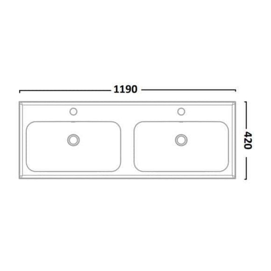 Tavistock Cadence 1200mm Wall Hung Vanity Unit - Oxford Blue - CA600W.OBx2 - Envy Bathrooms Ltd