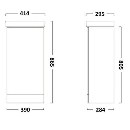 Tavistock Cadence 400mm Floorstanding Cloakroom Vanity Unit - Gloss Light Grey - CA400F.G - Envy Bathrooms Ltd