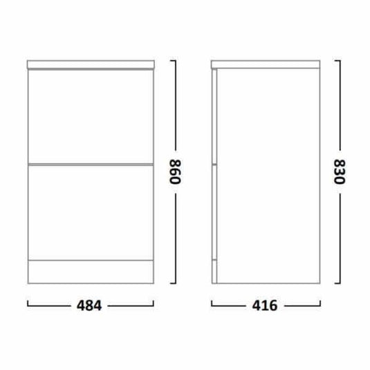 Tavistock Cadence 500mm Floorstanding Vanity Unit - Tundra Wood - CA500F.TW - Envy Bathrooms Ltd