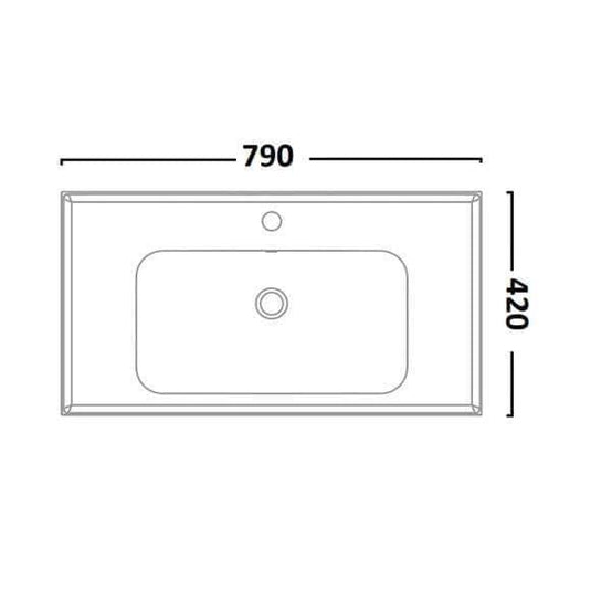 Tavistock Cadence 800mm Wall Hung Vanity Unit - Gloss White - CA800W.W - Envy Bathrooms Ltd