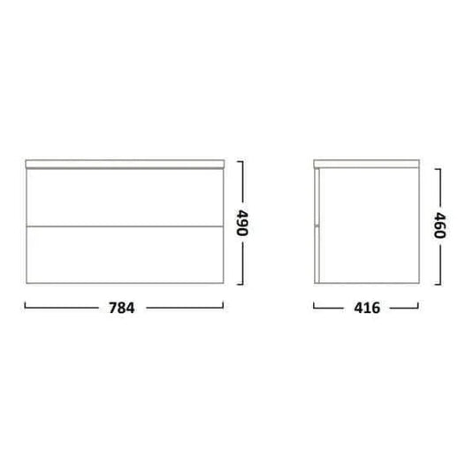 Tavistock Cadence 800mm Wall Hung Vanity Unit - Oxford Blue - CA800W.OB - Envy Bathrooms Ltd