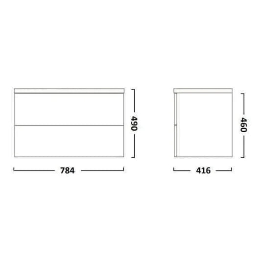 Tavistock Cadence 800mm Wall Hung Vanity Unit - Tundra Wood - CA800W.TW - Envy Bathrooms Ltd