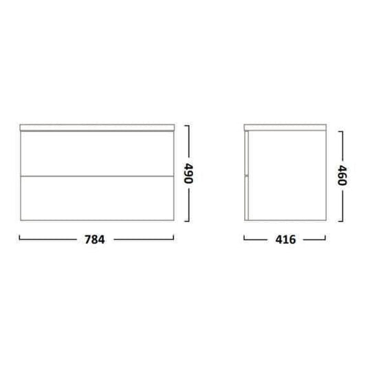 Tavistock Cadence 800mm Wall Hung Vanity Unit - Tundra Wood - CA800W.TW - Envy Bathrooms Ltd