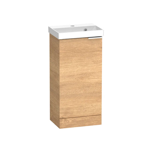 Tavistock Cadence Slab 400 Cloakroom Unit Danish Oak | CA400F.DO - Envy Bathrooms Ltd