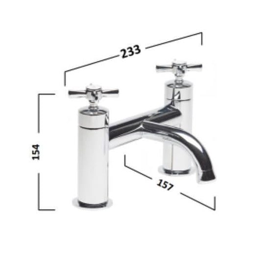 Tavistock Cheltenham Bath Filler Tap - Chrome - TCM32 - Envy Bathrooms Ltd