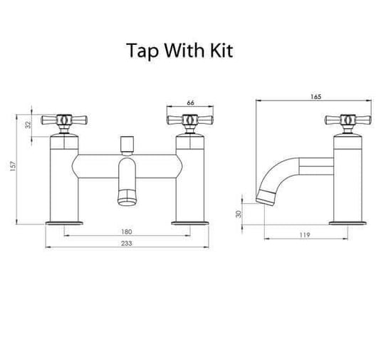 Tavistock Cheltenham Bath Shower Mixer Tap with Hose & Handset - Chrome - TCM42 - Envy Bathrooms Ltd