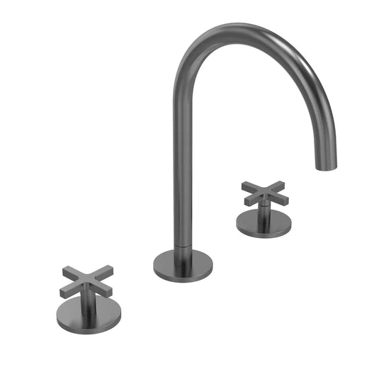 Tavistock Cohort Cross 3 Tap Hole Basin Mixer Gunmetal | TCC7905 - Envy Bathrooms Ltd
