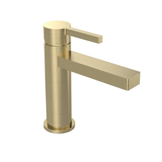 Tavistock Cohort Cross Basin Mixer with Click Waste Brushed Brass | TCC2504 - Envy Bathrooms Ltd