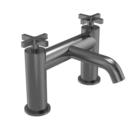Tavistock Cohort Cross Bath Filler Gunmetal | TCC3205 - Envy Bathrooms Ltd