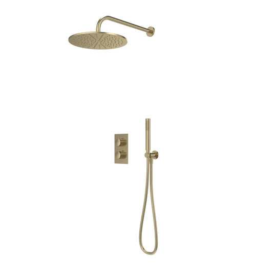 Tavistock Cohort Dual Function Shower System Brushed Brass | SCT1617 - Envy Bathrooms Ltd
