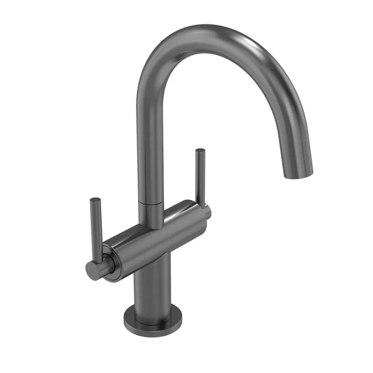 Tavistock Cohort Lever 2 Tap Hole Basin Mixer With Click Waste Gunmetal | TCL1105 - Envy Bathrooms Ltd