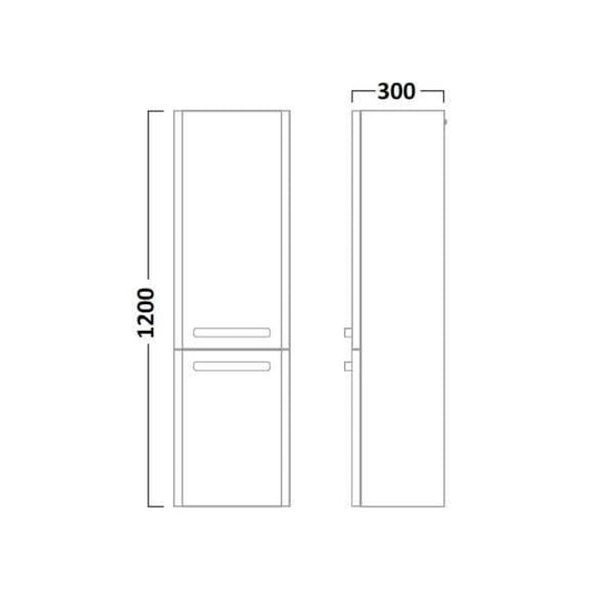 Tavistock Compass 350mm Wall Hung Storage Unit - Oxford Blue - Envy Bathrooms Ltd