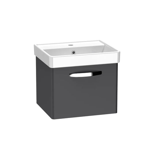 Tavistock Compass 500 Wall Mounted Vanity Unit Matt Storm Grey | CM500WSG - Envy Bathrooms Ltd