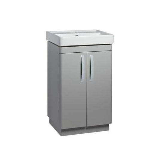 Tavistock Compass 500mm Floorstanding 2 Door Vanity Unit - Gloss Light Grey - CM500FG - Envy Bathrooms Ltd